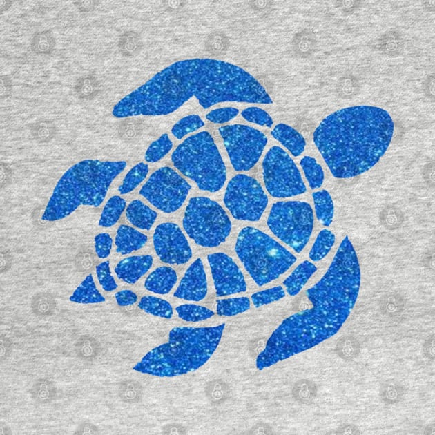 Blue Faux Glitter Turtle by Felicity-K